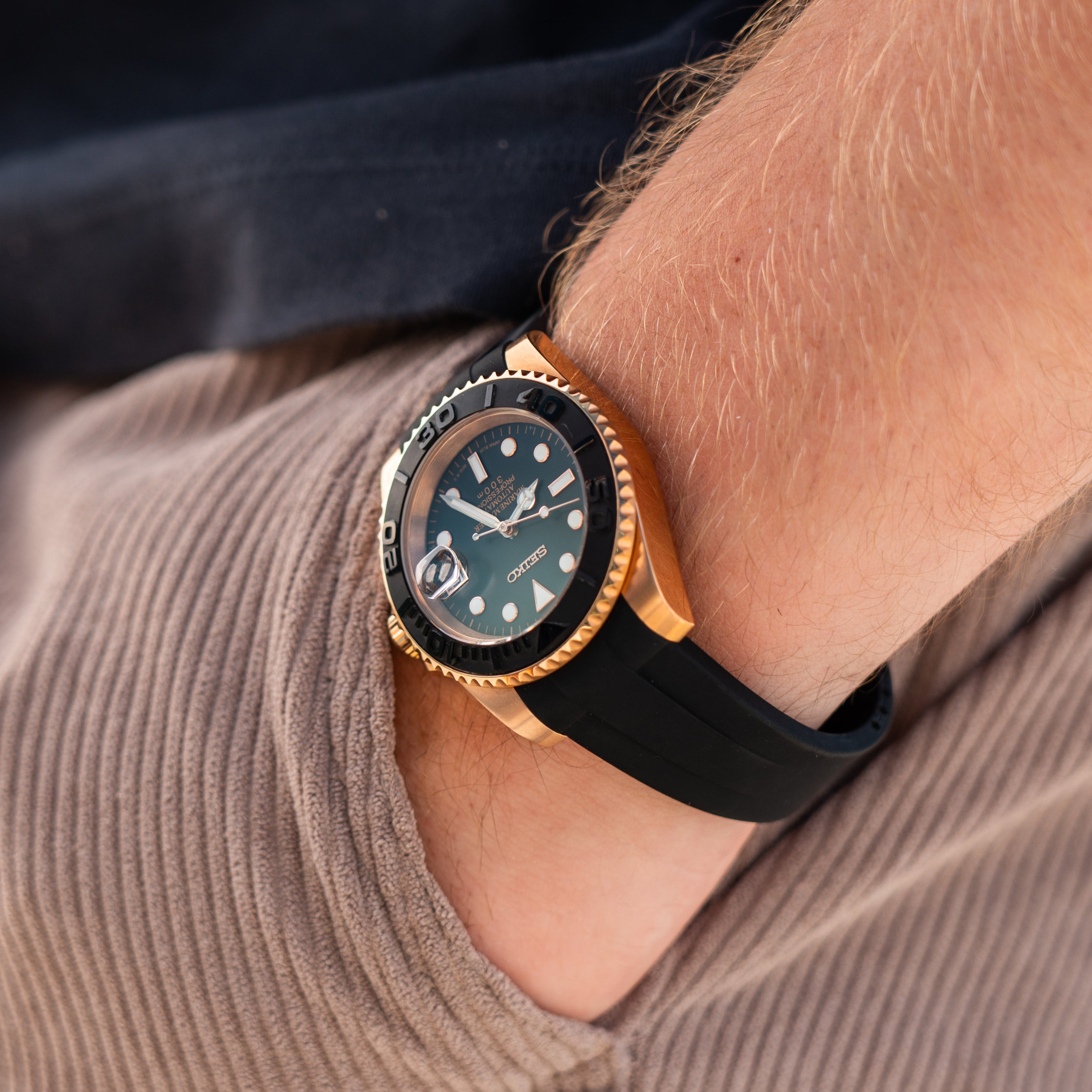 Seikomariner Rosegold Rubber